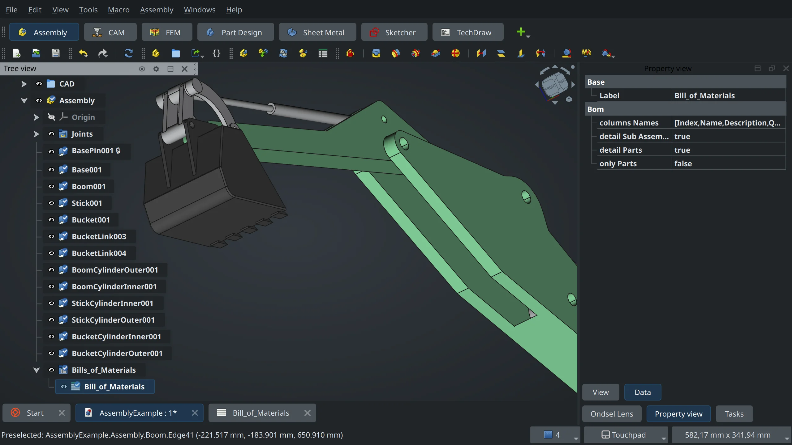 Generated parametric object