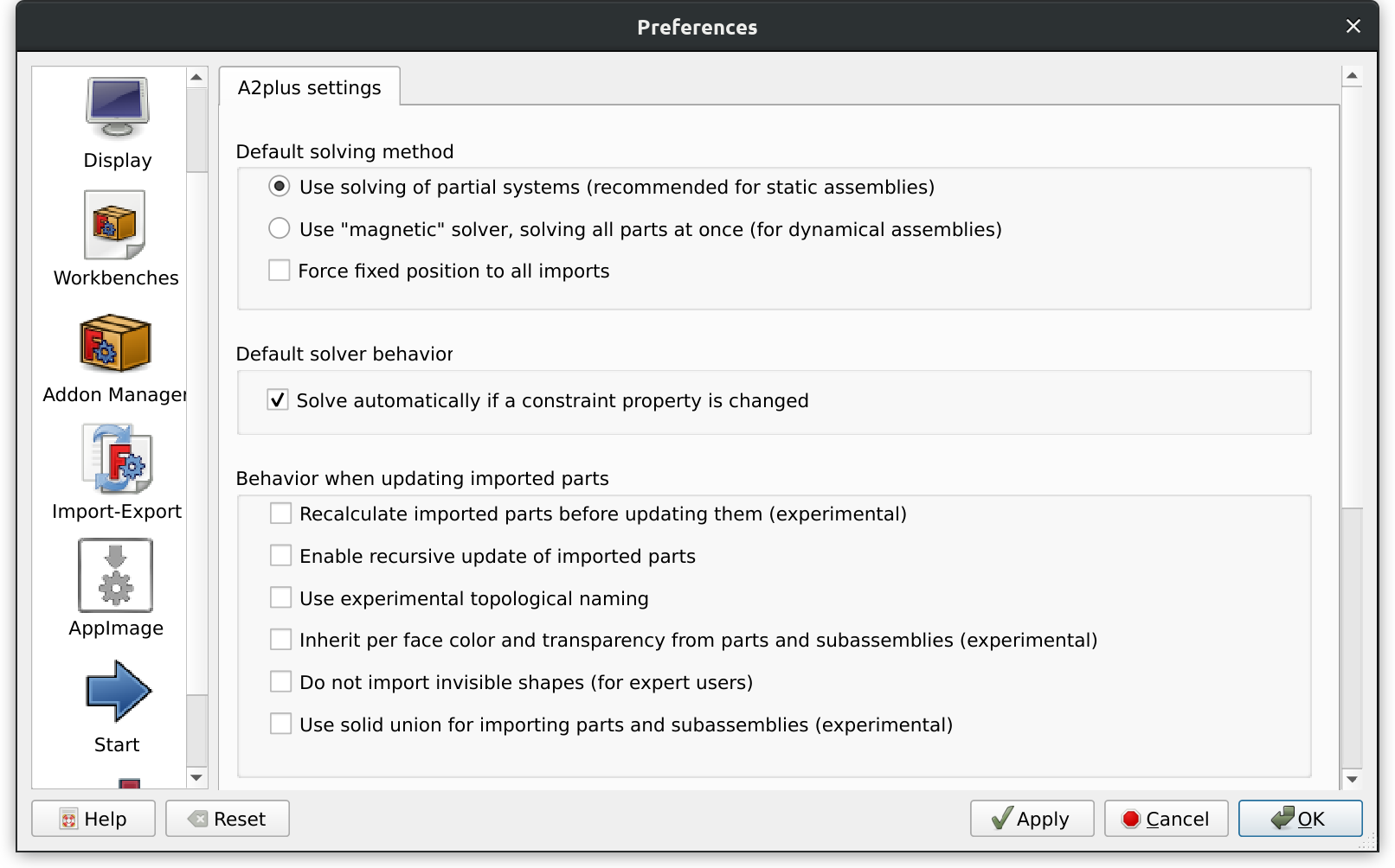 A2plus Preferences