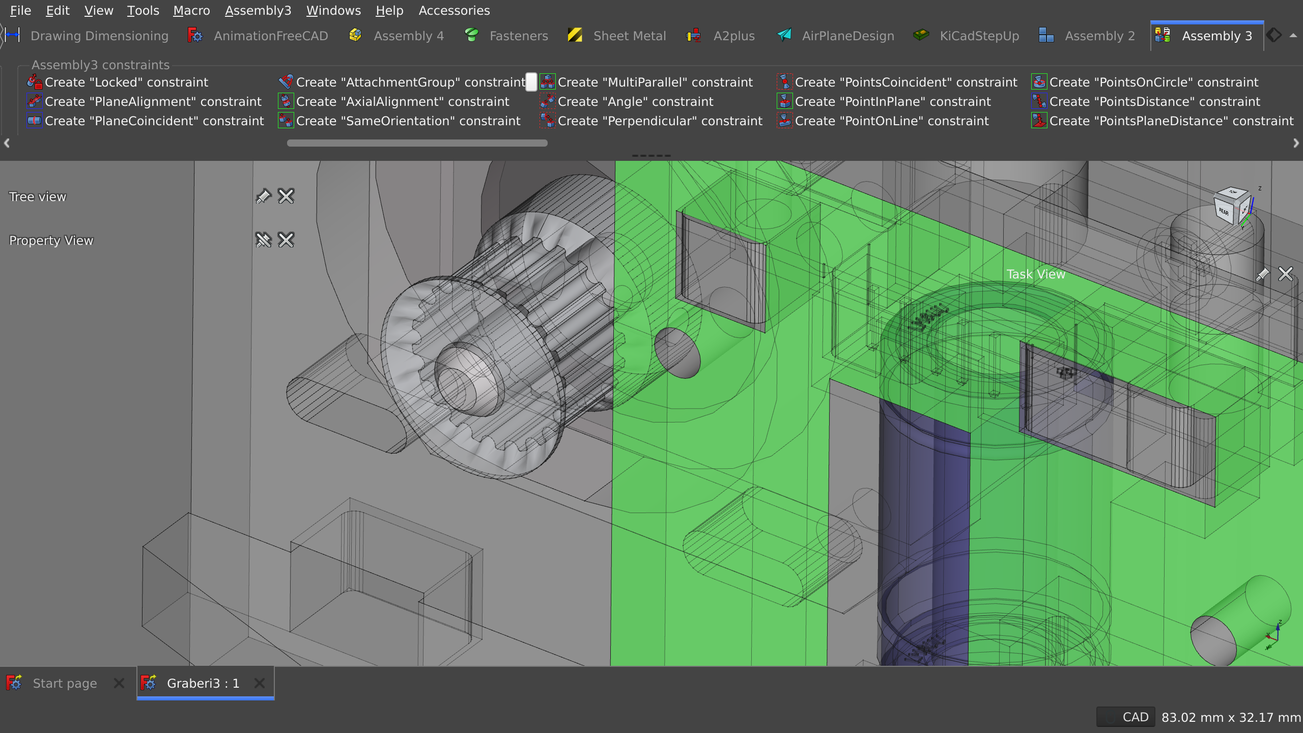 Assembly 3 with a Ribbon-like toolbar