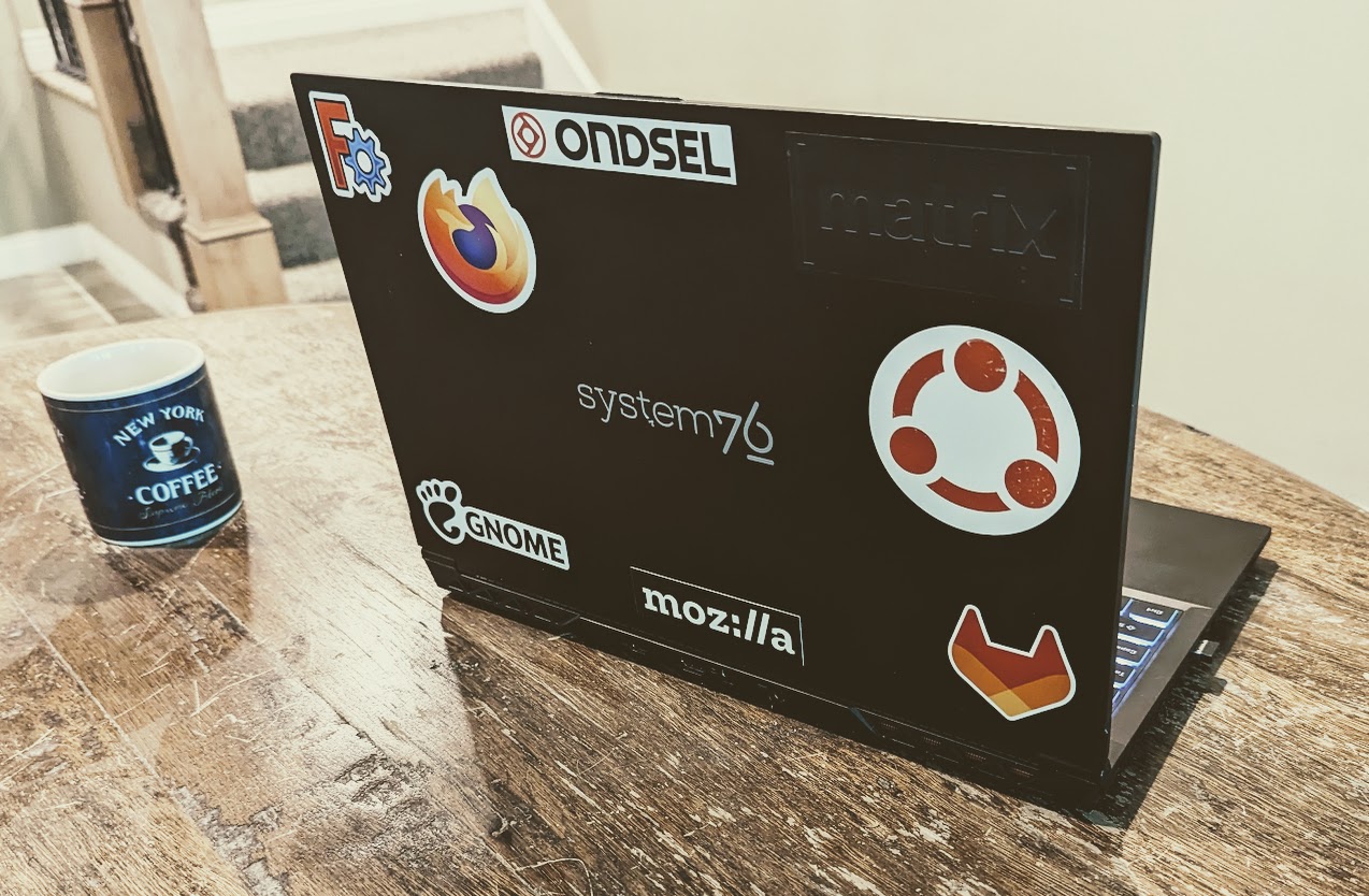 Laptop with Stickers