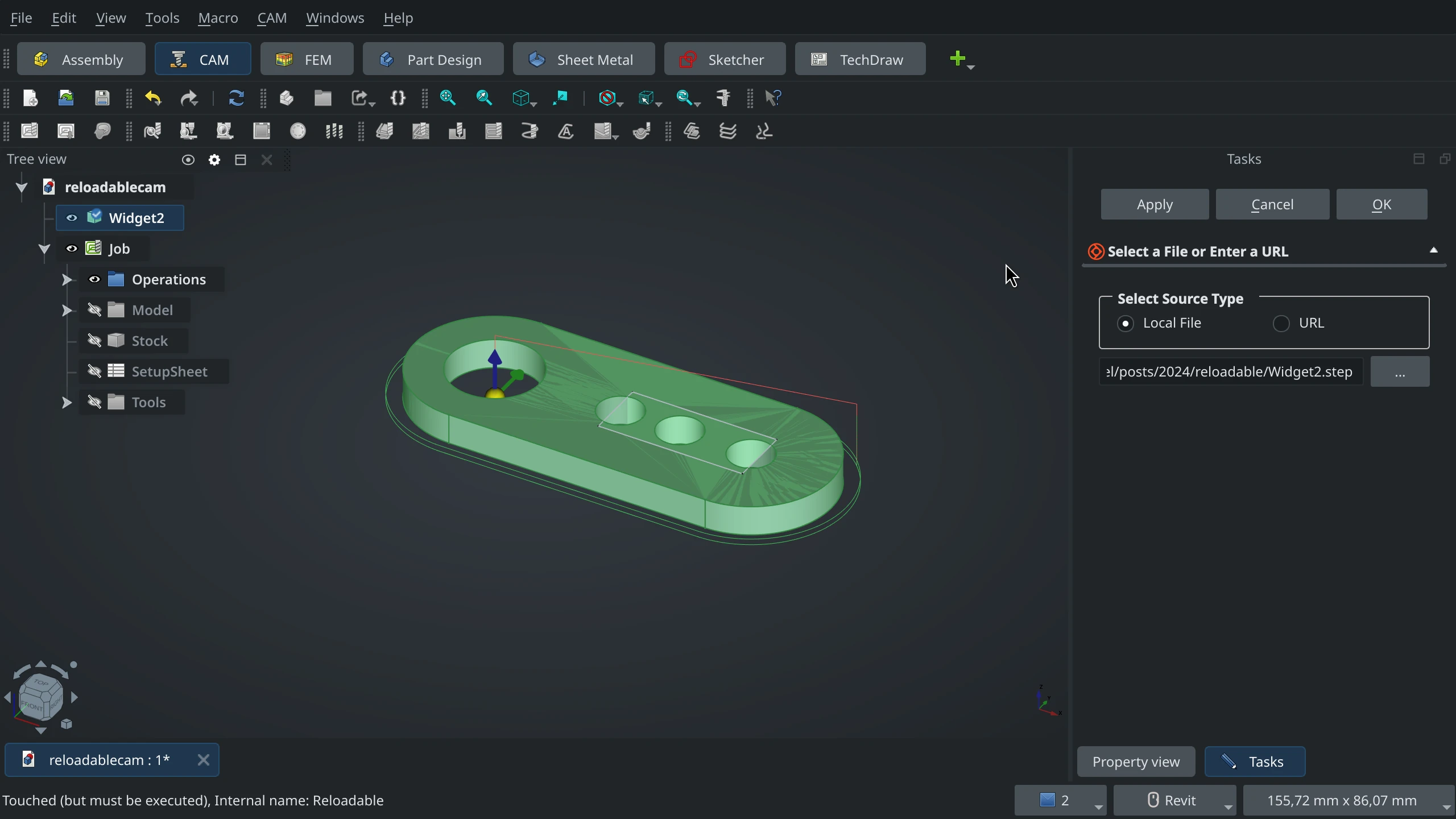 Reload a STEP file